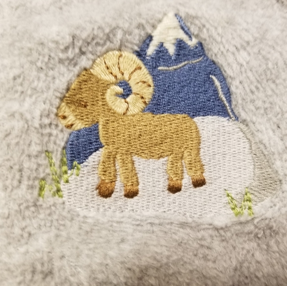 WARM!!! 2006 (v)guc Gymboree 18-24 baby boy fleece snap romper "Wooly Pals" - Picture 5 of 10